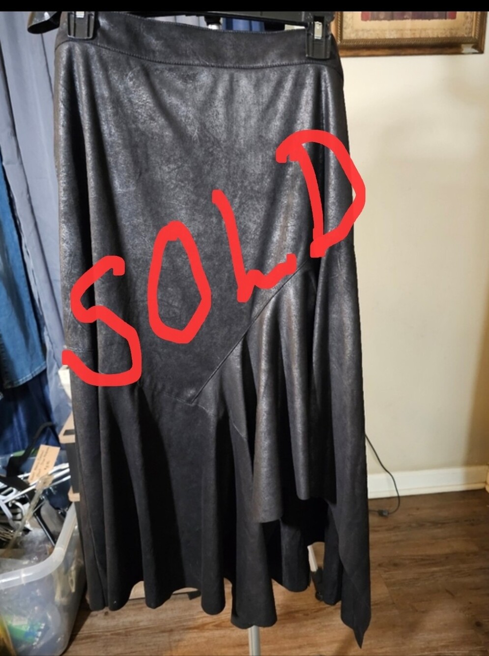 NWOT WOMEN'S LISA RINNA BLACK FAUX SUEDE SKIRT SIZE XL